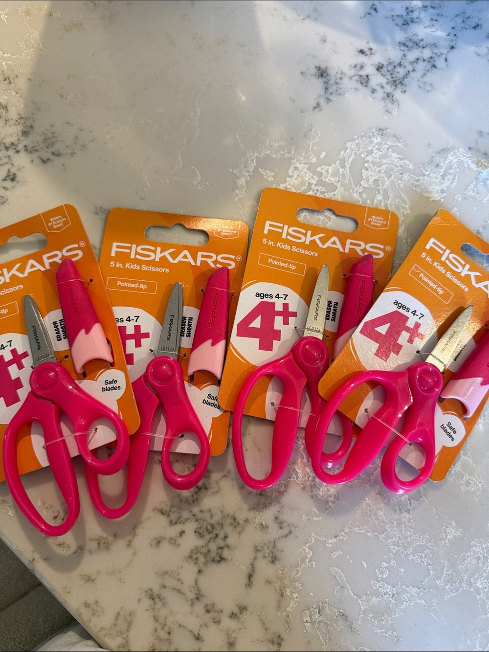 Set of 4 kids scissors